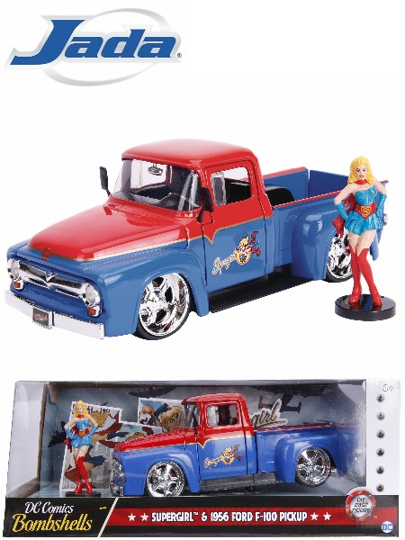Jada Toys DC Bombshells 56 Ford F100 Supergirl Diecast Vehicle, Razors Edge Collectibles